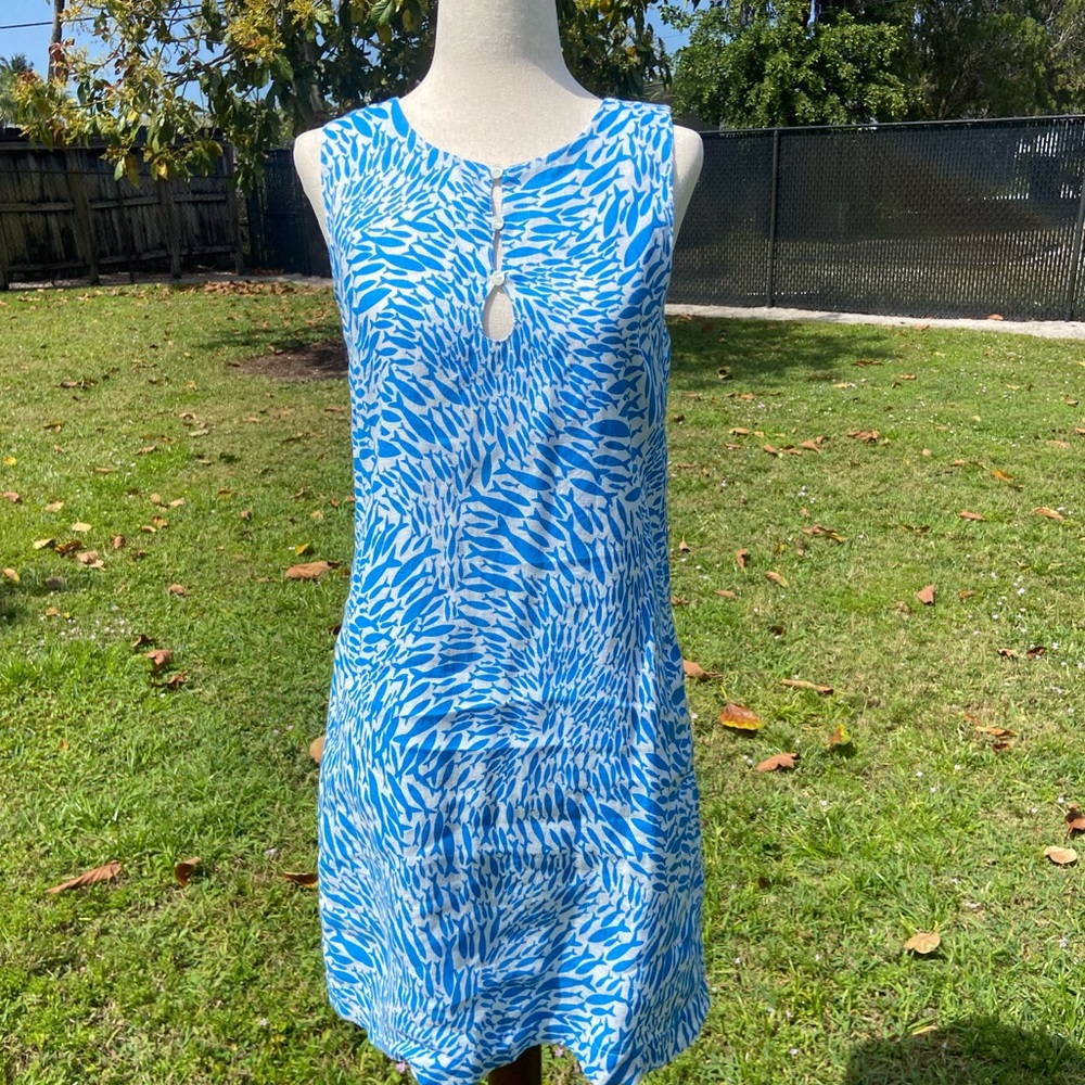 Island Company 100% Linen Sardine Dress Size S